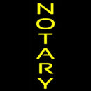 Vertical Yellow Notary Handmade Art Neon Sign