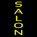 Vertical Yellow Salon Handmade Art Neon Sign