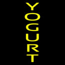 Vertical Yellow Yogurt Handmade Art Neon Sign