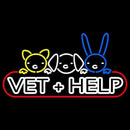 Vet Help Handmade Art Neon Sign