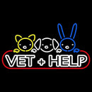 Vet Help Handmade Art Neon Sign