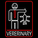 Veterinary Man And Cat Logo Handmade Art Neon Sign