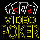 Video Poker With Cards Handmade Art Neon Sign