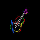 Violin With Logo Handmade Art Neon Sign