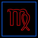 Virgo Blue Border Handmade Art Neon Sign