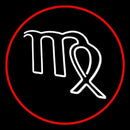 Virgo Red Border Handmade Art Neon Sign