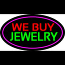 We Buy Jewelry Oval Purple Handmade Art Neon Sign