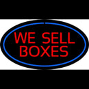 We Sell Boxes Oval Blue Handmade Art Neon Sign