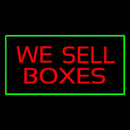 We Sell Boxes Rectangle Green Handmade Art Neon Sign