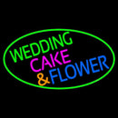 Wedding Cakes And Flowers Handmade Art Neon Sign