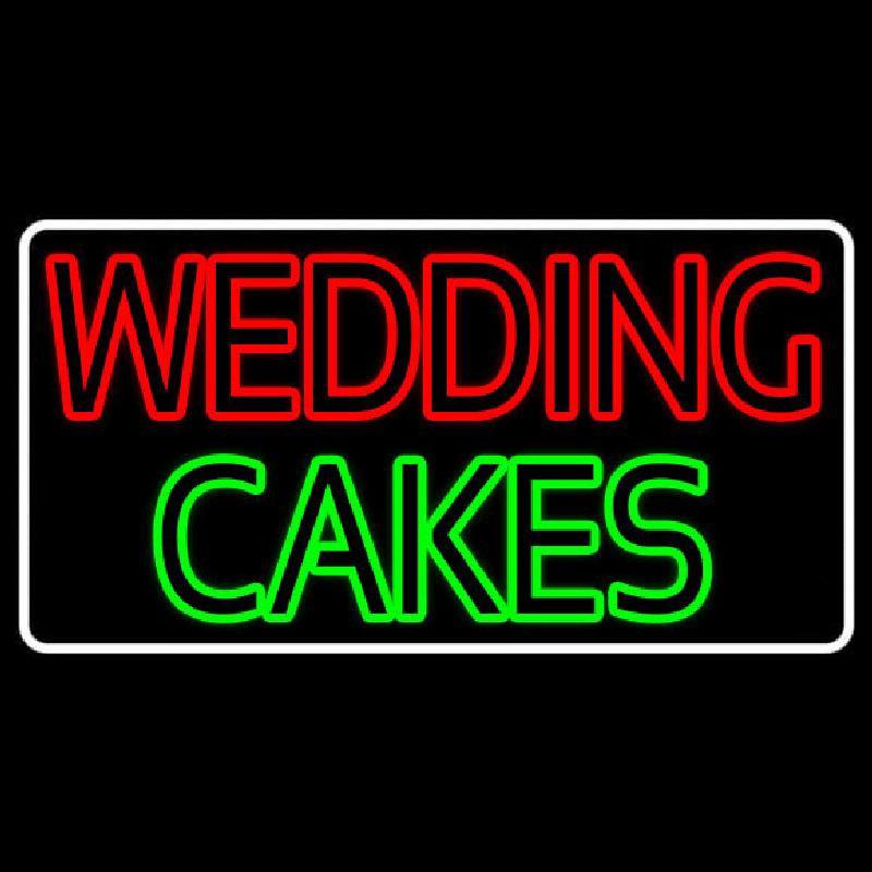 Wedding Cakes Double Stroke Handmade Art Neon Sign