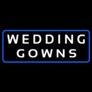 Wedding Gowns Blue Border Handmade Art Neon Sign
