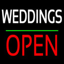 Weddings Block Red Open Green Line Handmade Art Neon Sign
