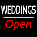 Weddings Open White Line Handmade Art Neon Sign