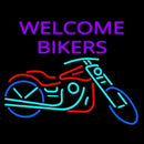 Welcome Bikers With Bike Handmade Art Neon Sign