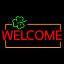 Welcome Orange Border Handmade Art Neon Sign