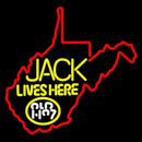 West Viginia Jack Lives Here Handmade Art Neon Sign