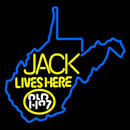 West Viginia Jack Lives Here Handmade Art Neon Sign