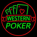 Western Poker 2 Handmade Art Neon Sign