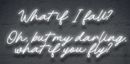 What if I fall Oh but my darling  what if you fly neon sign