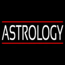 White Astrology Block Red Line Handmade Art Neon Sign