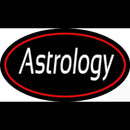 White Astrology Red Border With Oval Handmade Art Neon Sign