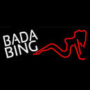 White Bada Bing Girl Handmade Art Neon Sign