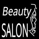 White Beauty Salon With Girl Handmade Art Neon Sign