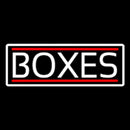 White Boxes Red Double Line 1 Handmade Art Neon Sign