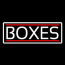 White Boxes Red Double Line Handmade Art Neon Sign