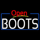 White Boots Open With Border Handmade Art Neon Sign