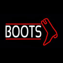 White Boots With Logo Handmade Art Neon Sign
