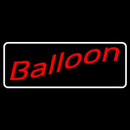 White Border Balloon Cursive Handmade Art Neon Sign