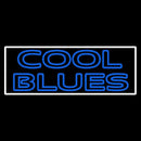 White Border Cool Blues Handmade Art Neon Sign