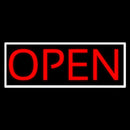 White Border Open Handmade Art Neon Sign