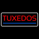 White Border Tuxedos Blue Line Handmade Art Neon Sign