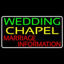 White Border Wedding Chapel Marriage Information Handmade Art Neon Sign