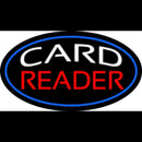 White Card Red Reader And Blue Border Handmade Art Neon Sign