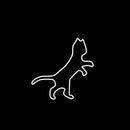 White Cat Logo Handmade Art Neon Sign