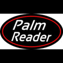 White Cursive Palm Reader Handmade Art Neon Sign