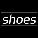 White Cursive Shoes With Lines Handmade Art Neon Sign