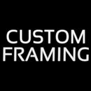 White Custom Framing Handmade Art Neon Sign