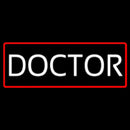 White Doctor Red Border Handmade Art Neon Sign
