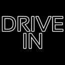 White Double Stroke Drive In Handmade Art Neon Sign