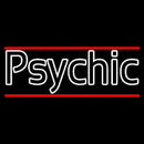 White Double Stroke Psychic And Red Line Handmade Art Neon Sign