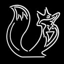 White Fox Logo Handmade Art Neon Sign