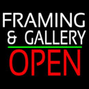 White Framing And Gallery With Open 1 Handmade Art Neon Sign