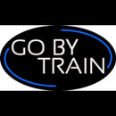 White Go By Train Handmade Art Neon Sign