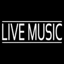 White Live Music Block Handmade Art Neon Sign