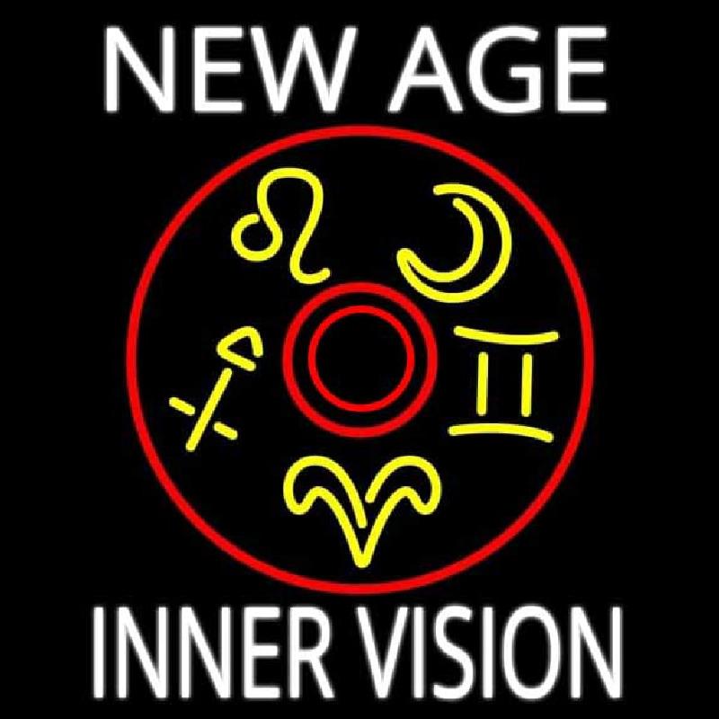 White New Age Inner Vision Handmade Art Neon Sign